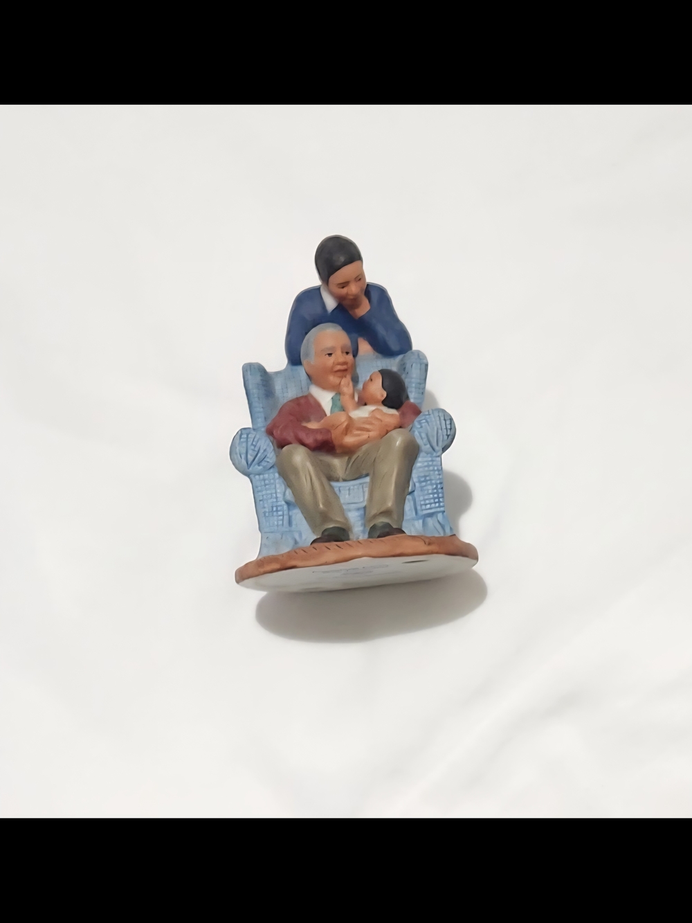 Avon Blue Armchair Family Figurine (3 Generations)